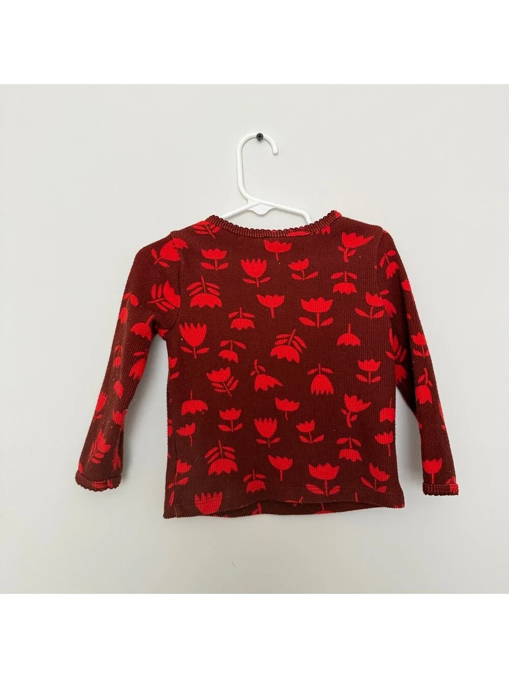 Girls Old Navy Thermal Roses Flower 2t Long Sleeved Shirt